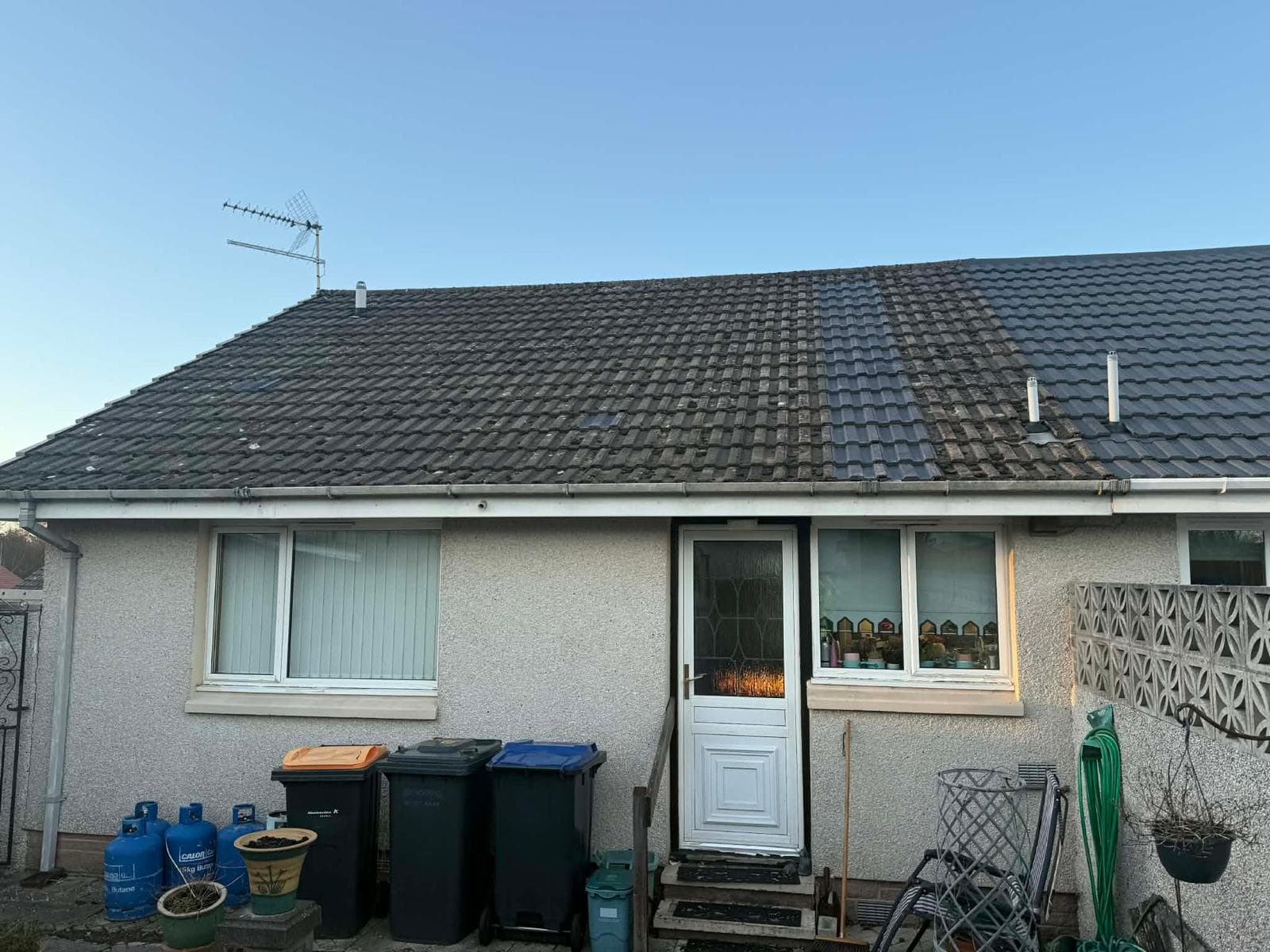 Tile repairs — finished elevation